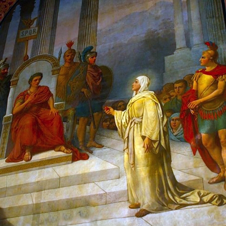 Мария Магдалина у императора Тиберия