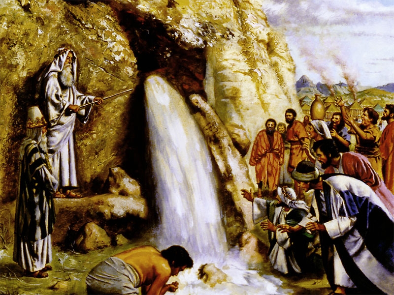 Моисей открывает родник в скале