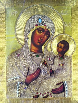 Икона Грузинской Божией Матери в Храме Воскресения Христова в Сокольниках