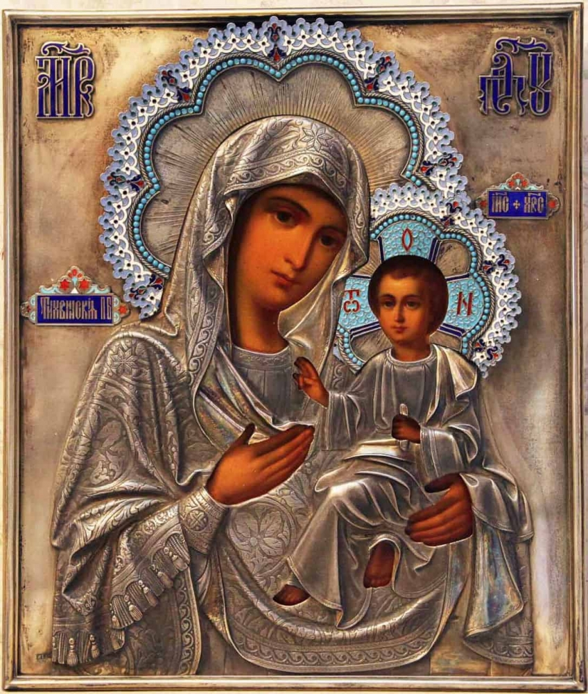 Тихвинская икона Божией Матери в ризе